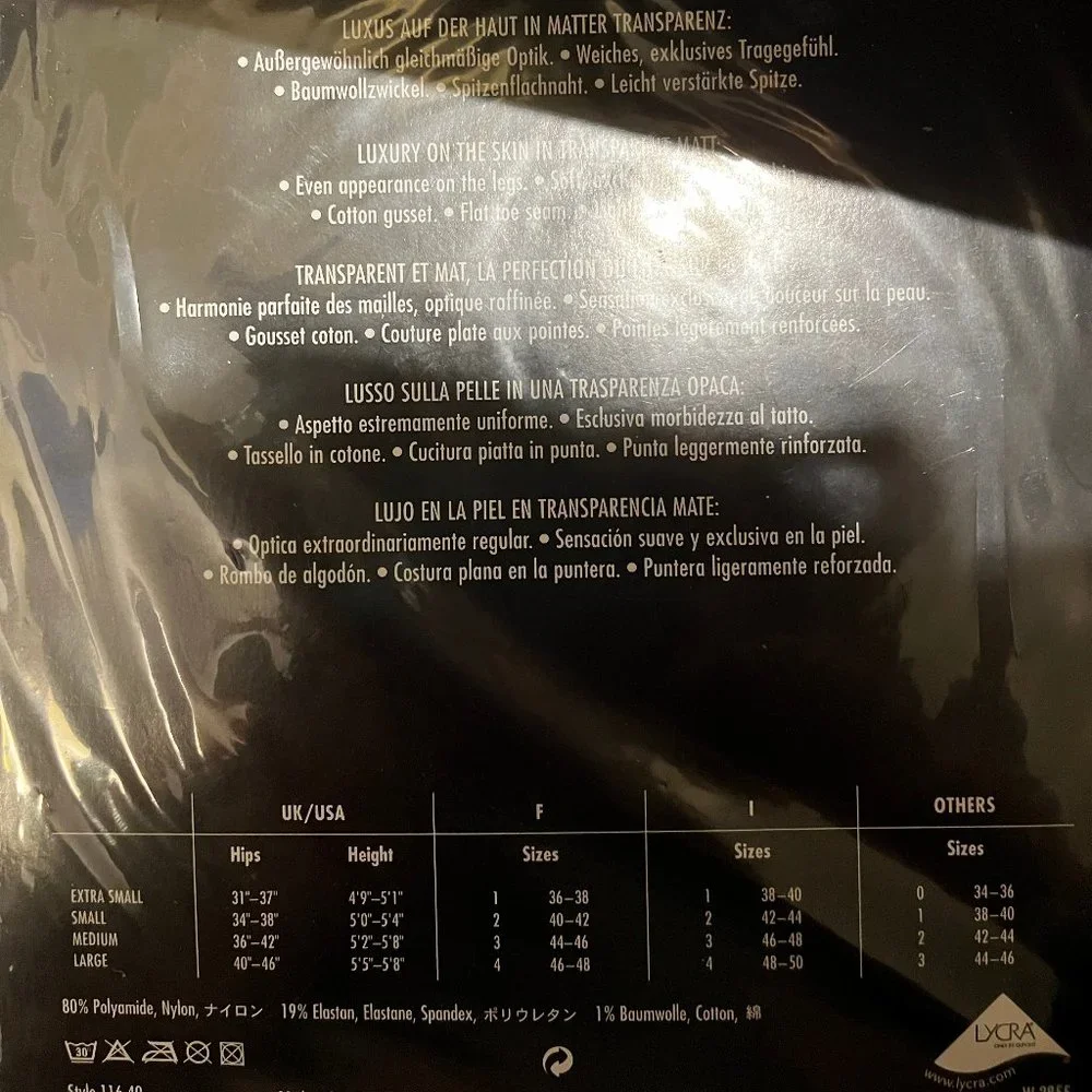 Wolford Individual 10 Sheer Black Hosiery